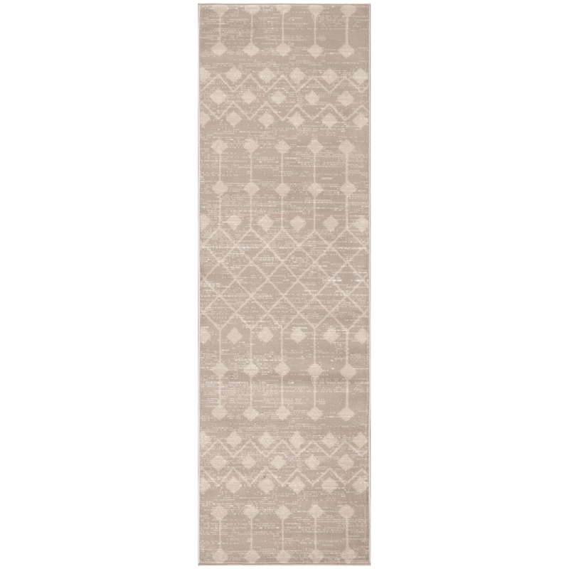Nourison Home Grafix 10' Runner Beige   Area Rug