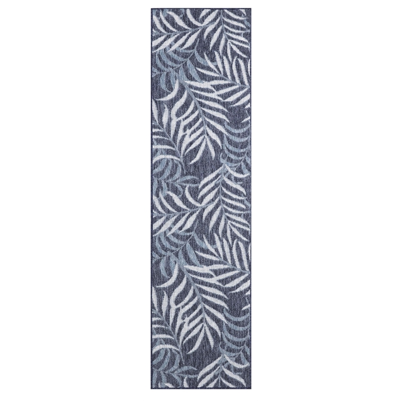 Nourison Home Garden Oasis 6' Runner Navy   Area Rug