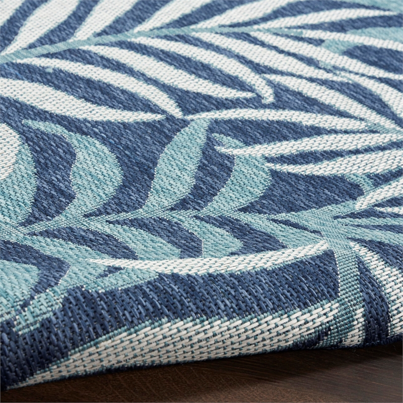 Nourison Home Garden Oasis 6' Runner Navy   Area Rug