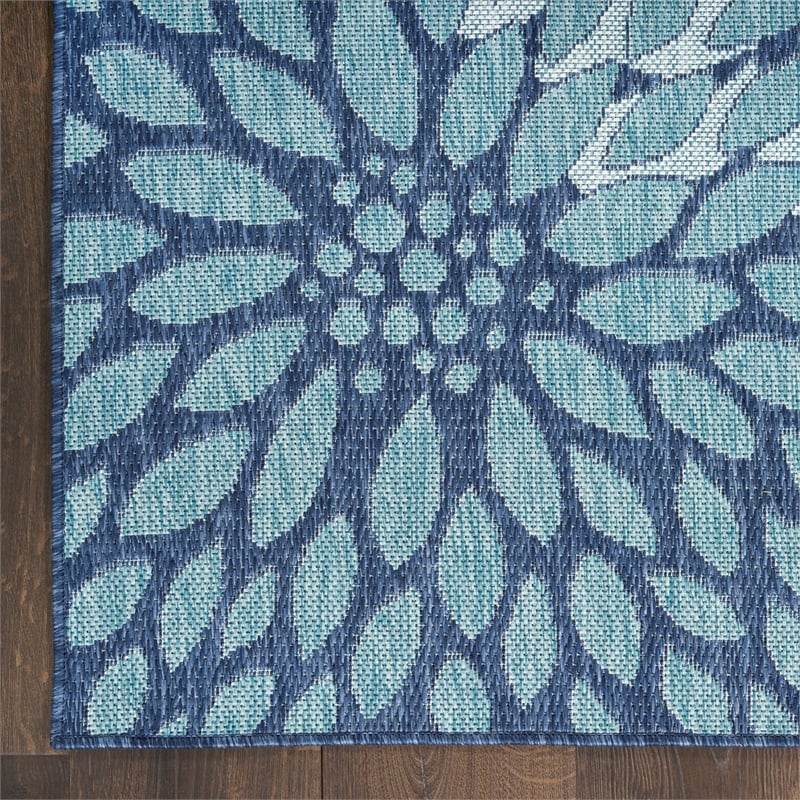 Nourison Home Garden Oasis 6' x 9' Navy   Area Rug