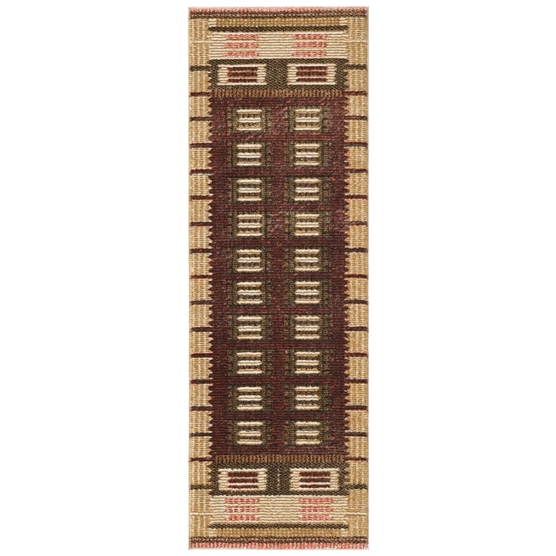 Nourison Home Nordic 6' Runner Rust   Area Rug