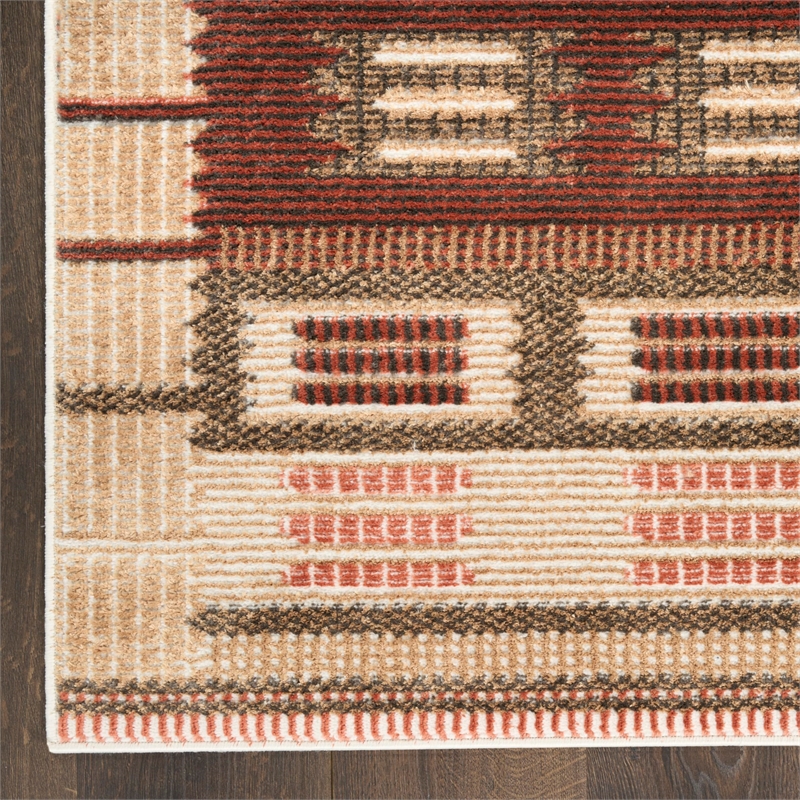Nourison Home Nordic 6' Runner Rust   Area Rug