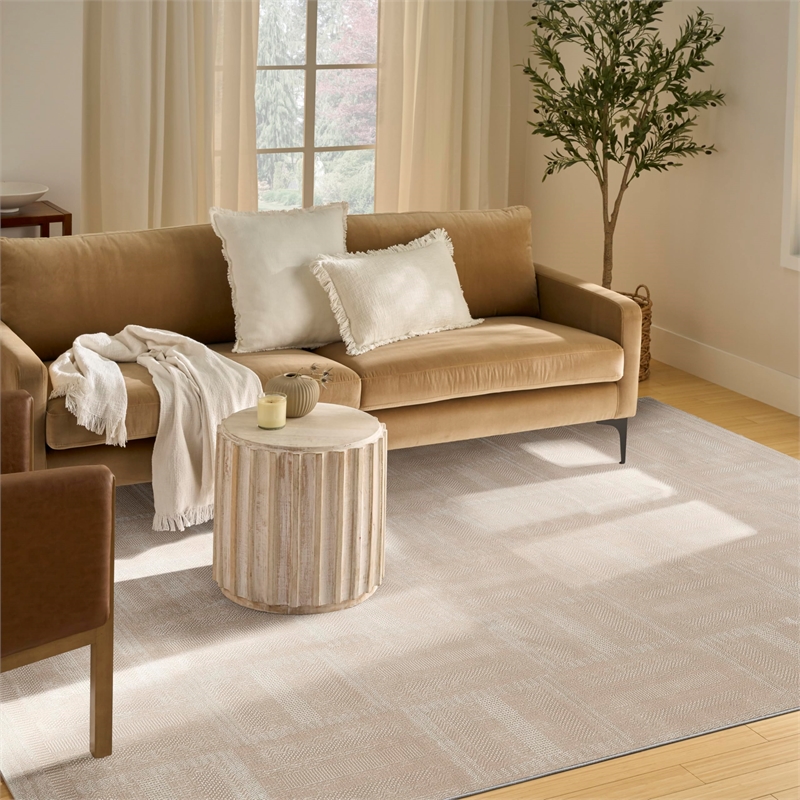Nourison Home Nordic 8' x 10' Taupe Fabric Area Rug