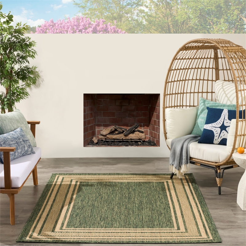 Nourison Home Horizon   6' x 9' Green   Area Rug