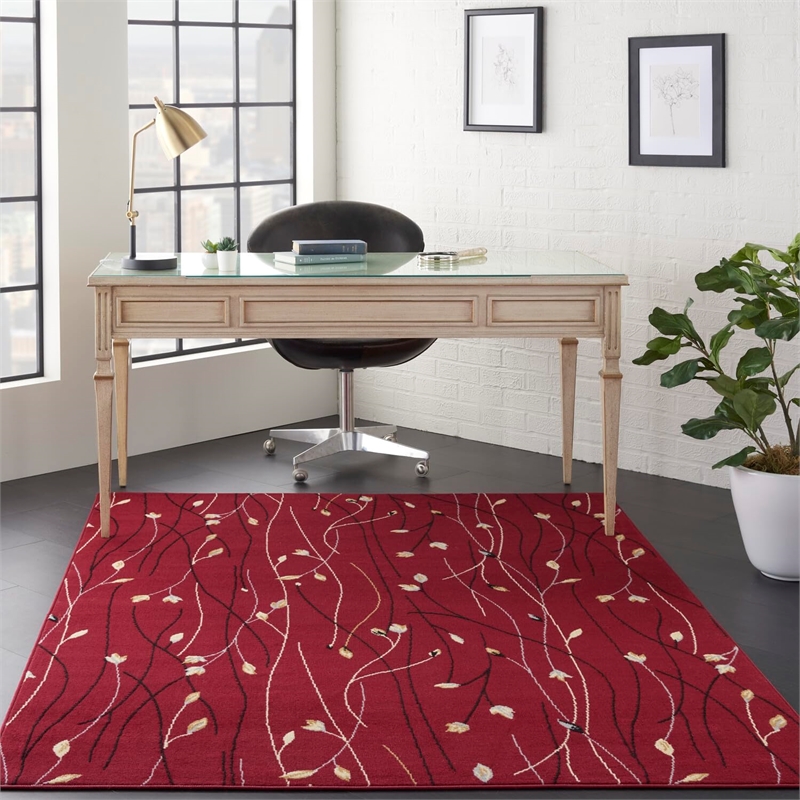 Nourison Grafix GRF15 Red 9'x12'  Area Rug