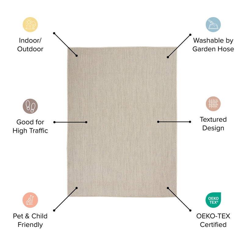 Nourison Home Courtyard 8' x 10' Green   Area Rug