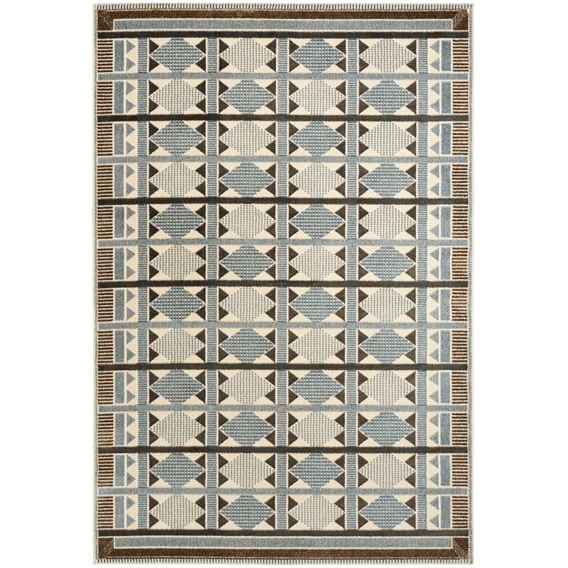 nourison home nordic 4' x 6' blue   area rug
