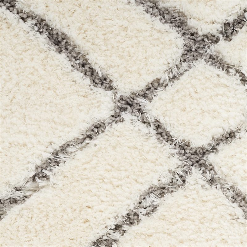 Nourison Luxurious Shag 9' x 12' Ivory   Area Rug