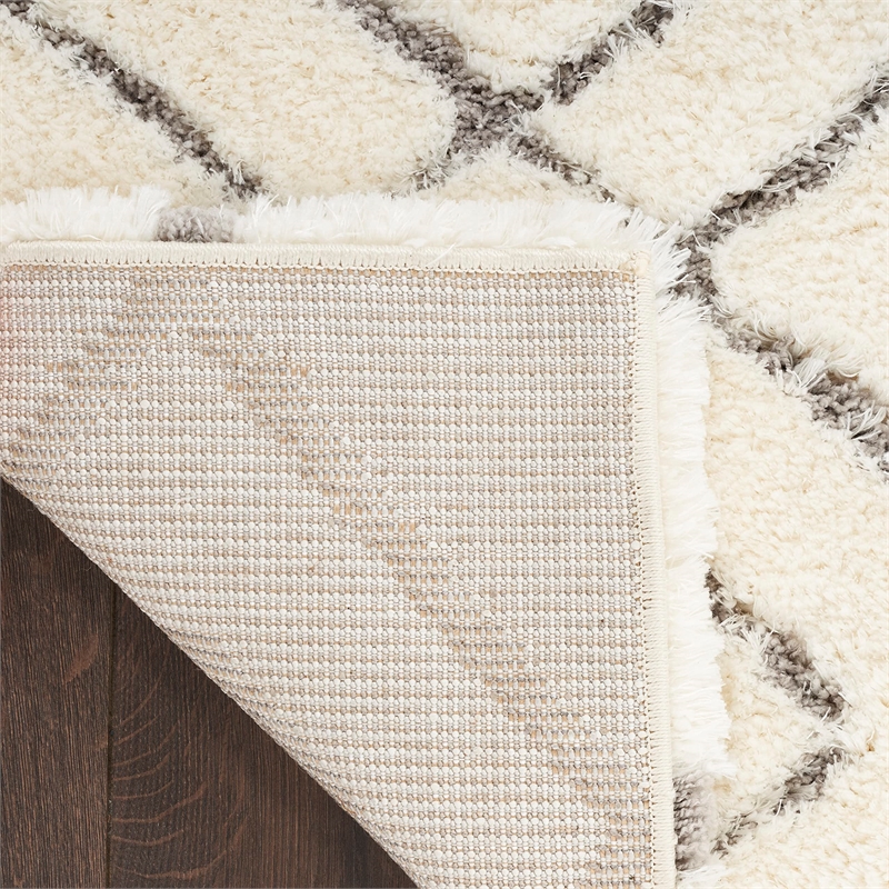 Nourison Luxurious Shag 9' x 12' Ivory   Area Rug