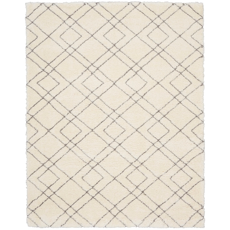 Nourison Luxurious Shag 9' x 12' Ivory   Area Rug
