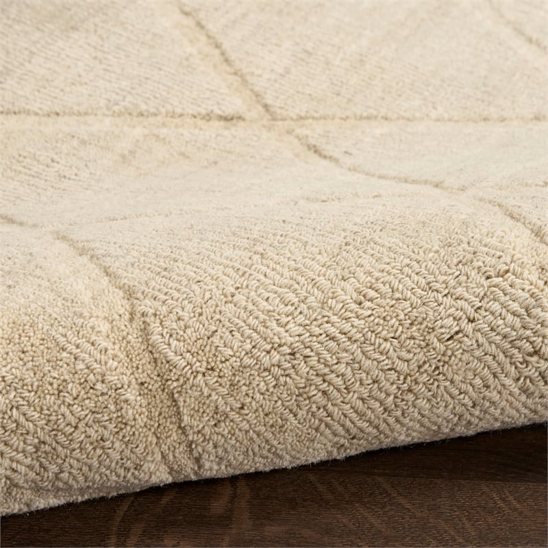 Nourison Home Wool Haven 8' x 10' Beige   Area Rug