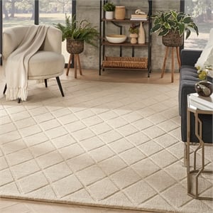 Nourison Home Wool Haven 8' x 10' Beige   Area Rug