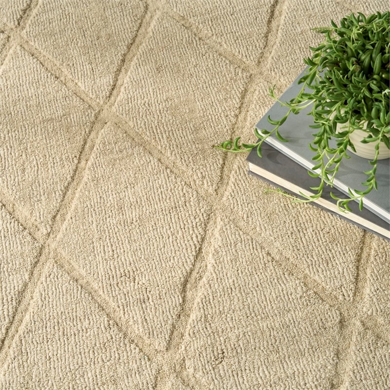 Nourison Home Wool Haven 8' x 10' Beige   Area Rug