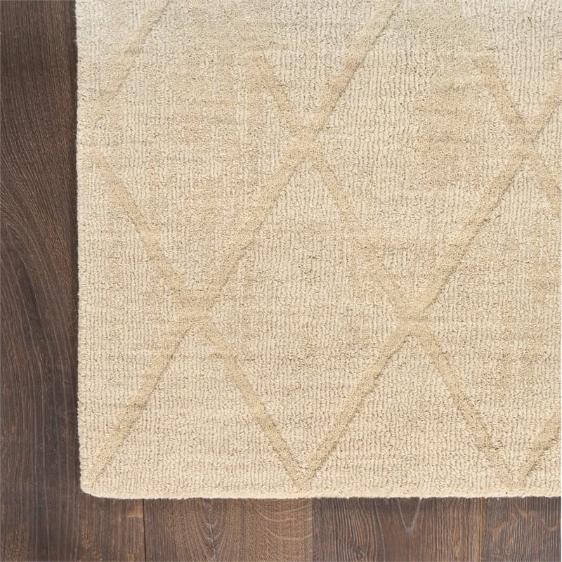 Nourison Home Wool Haven 8' x 10' Beige   Area Rug