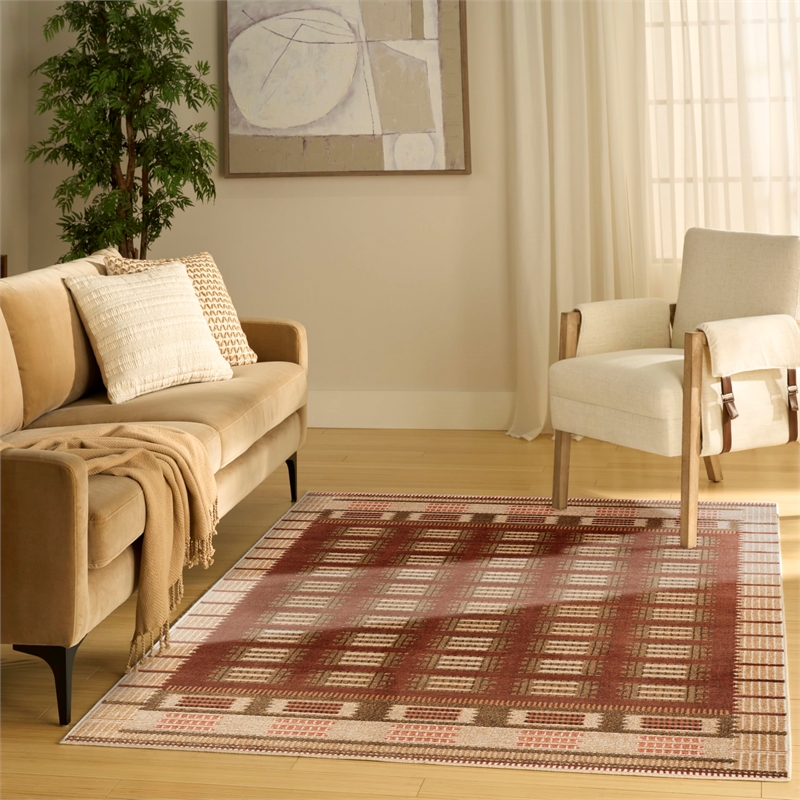 Nourison Home Nordic 4' x 6' Rust   Area Rug