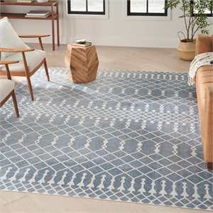 Nourison Home Astra Machine Washable 6' x 9' Blue     Area Rug