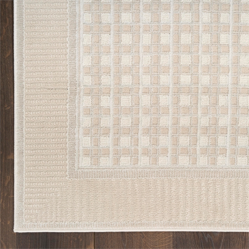 Nourison Home Nordic 8' x 10' Beige Fabric Area Rug
