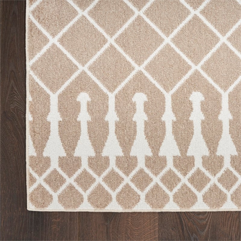 Nourison Home Astra Machine Washable 7' x 9' Taupe   Area Rug