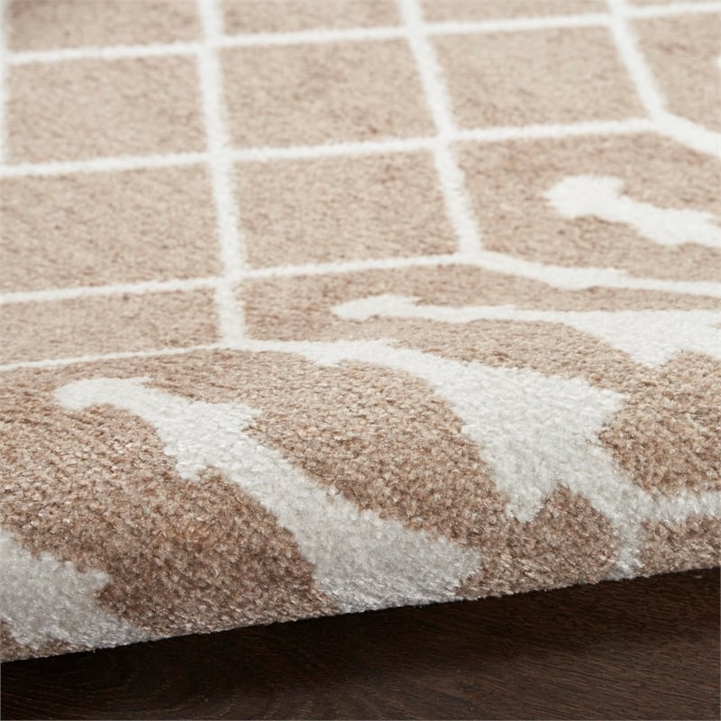 Nourison Home Astra Machine Washable 7' x 9' Taupe   Area Rug