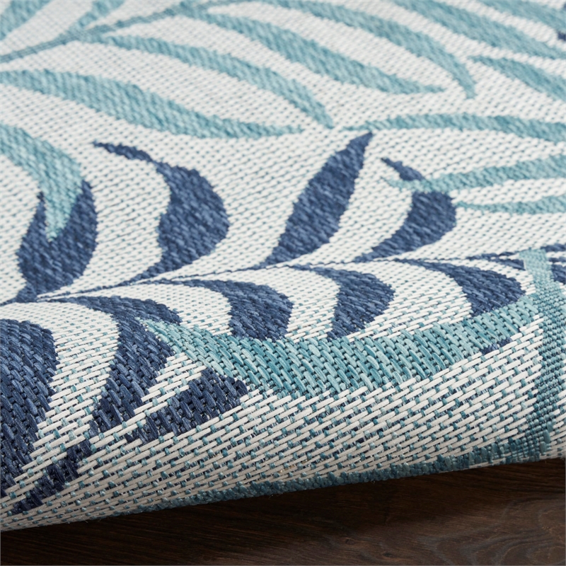 Nourison Home Garden Oasis 8' Runner Blue   Area Rug