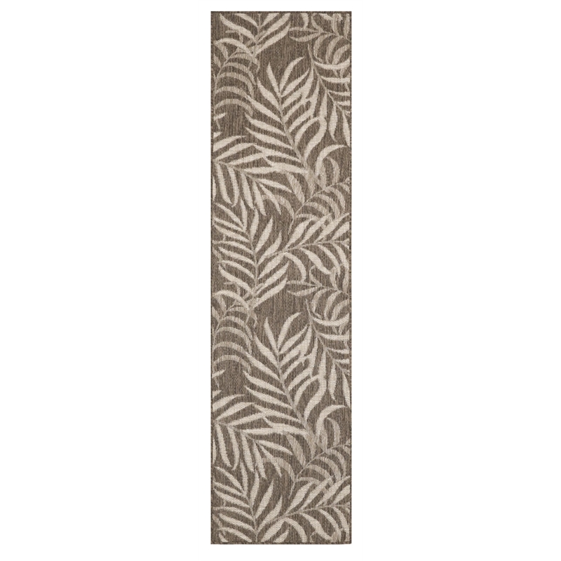 Nourison Home Garden Oasis 8' Runner Mocha   Area Rug