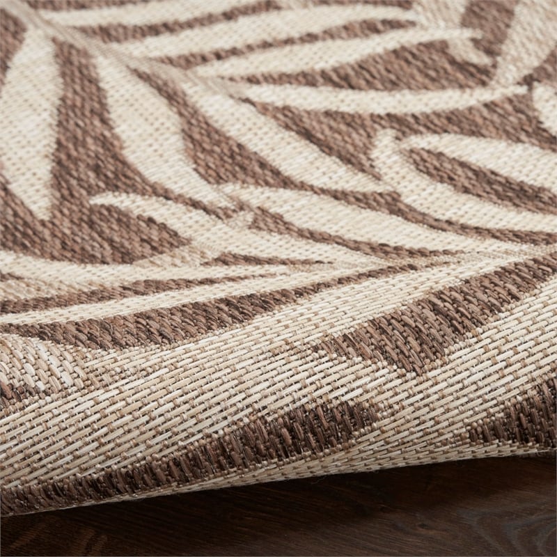 Nourison Home Garden Oasis 8' Runner Mocha   Area Rug