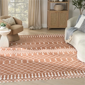 Nourison Home Astra Machine Washable 7' x 9' Copper   Area Rug
