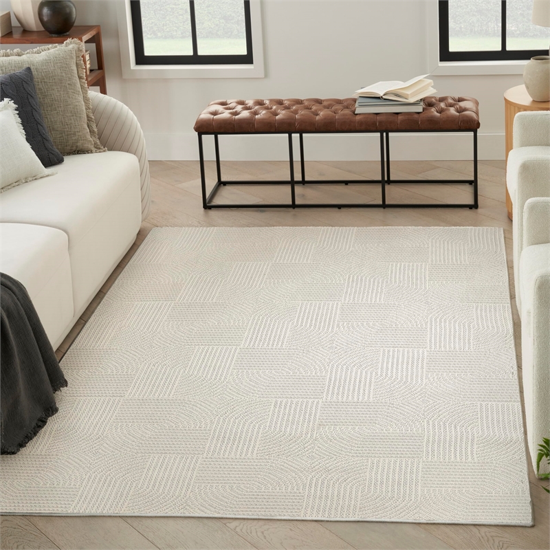 Nourison Home Textured Home 8' x 10' Ivory   Area Rug