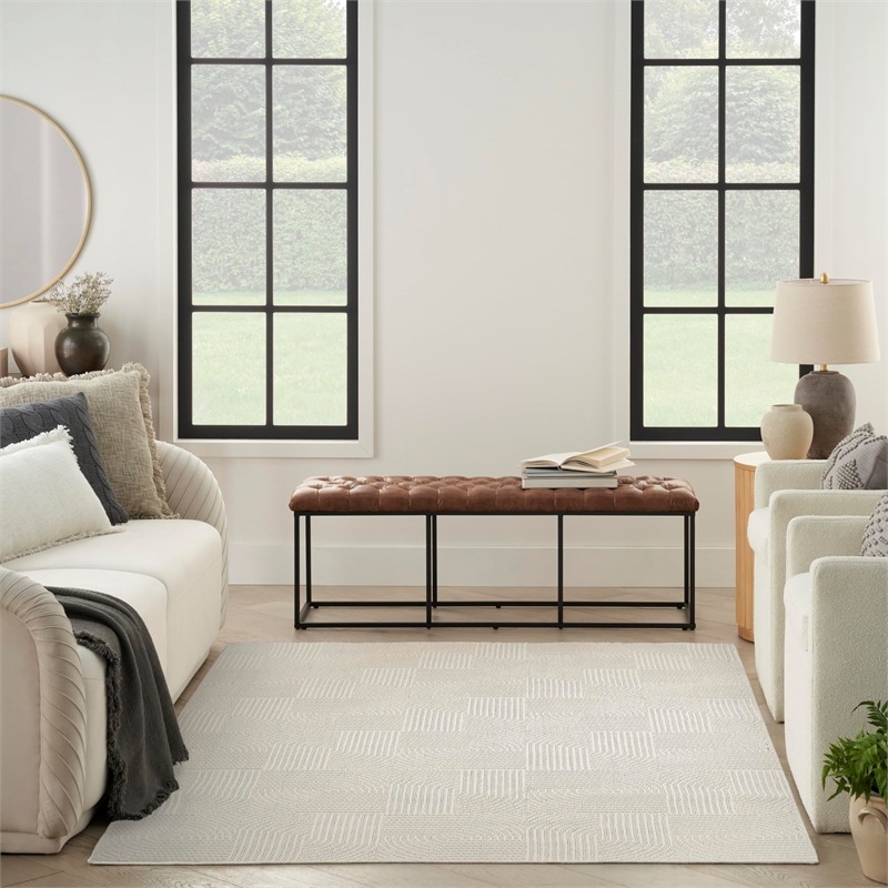 Nourison Home Textured Home 8' x 10' Ivory   Area Rug