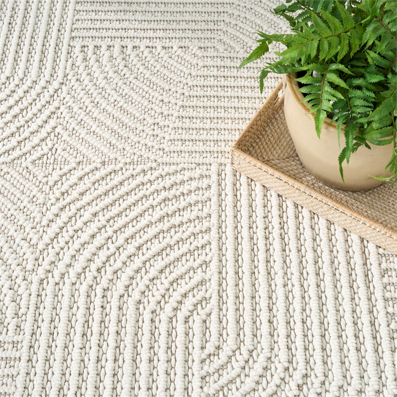 Nourison Home Textured Home 8' x 10' Ivory   Area Rug