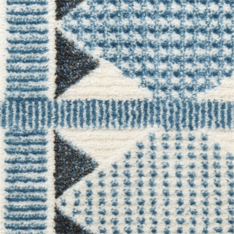 Nourison Home Nordic 8' x 10' Blue Fabric Area Rug
