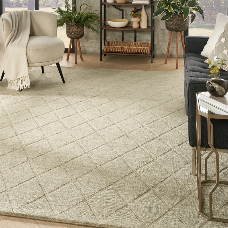 Nourison Home Wool Haven 8' x 10' Sage   Area Rug