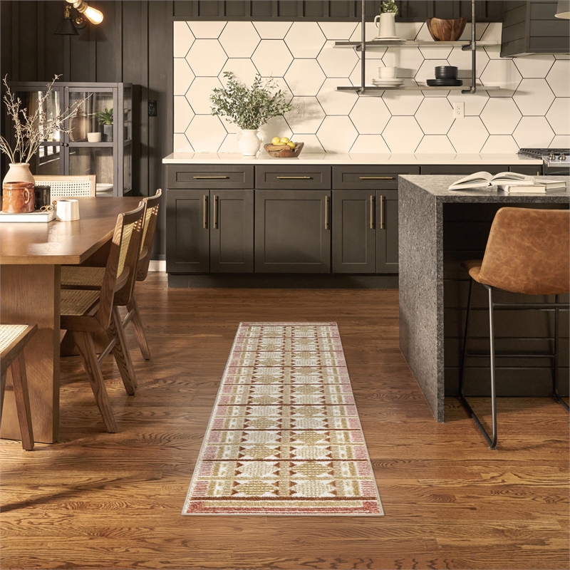 Nourison Home Nordic 6' Runner Rust     Area Rug