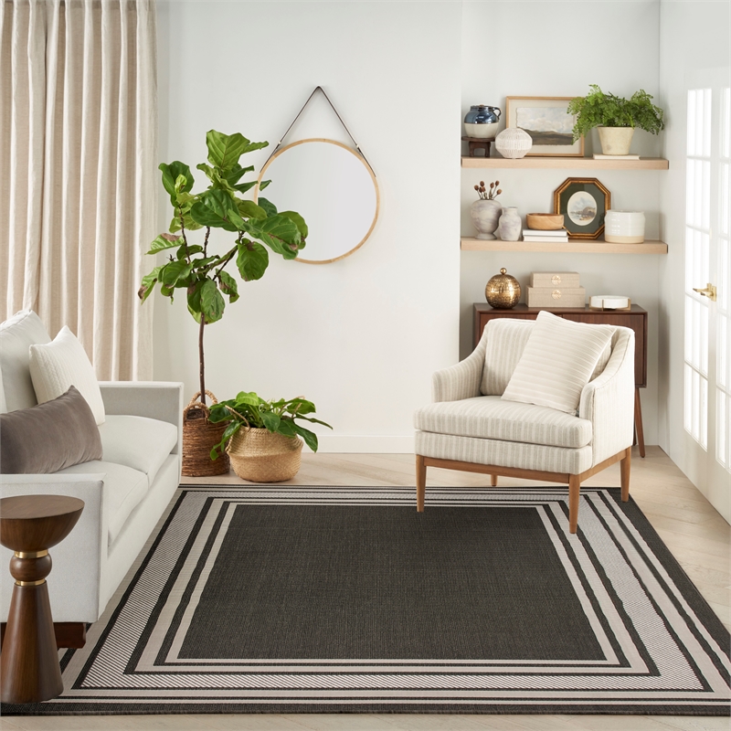 Nourison Home Horizon   10' x 14' Black   Area Rug