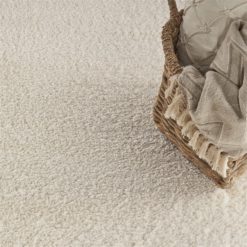 Nourison Luxurious Shag 9' x 12' Ivory   Area Rug