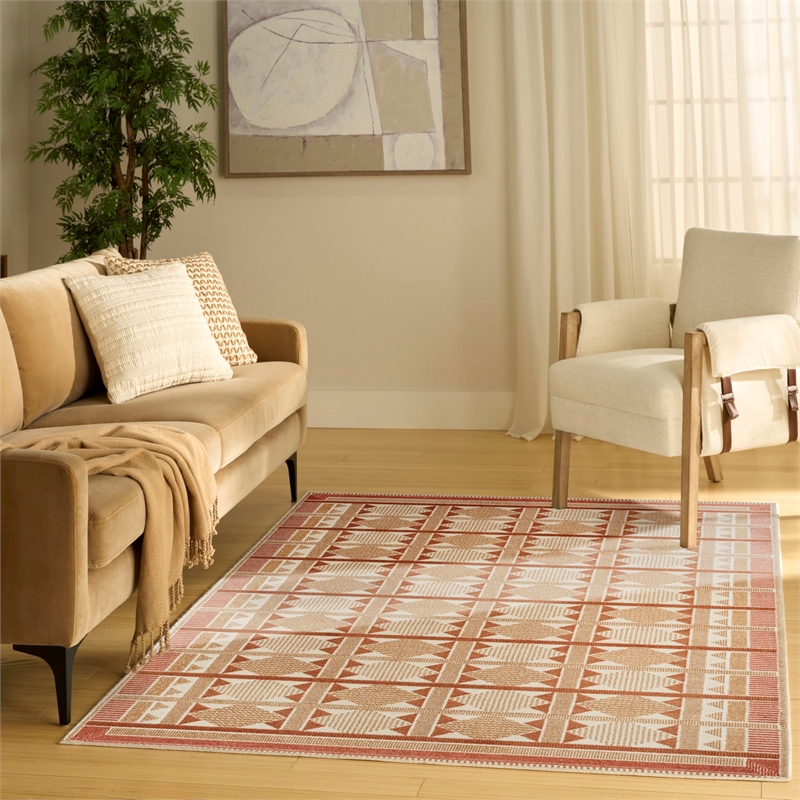Nourison Home Nordic 4' x 6' Rust     Area Rug