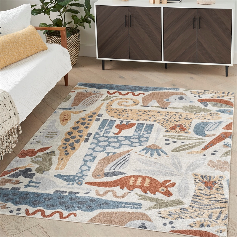 Nourison Home Astra Washables 2' x 3' Ivory   Area Rug