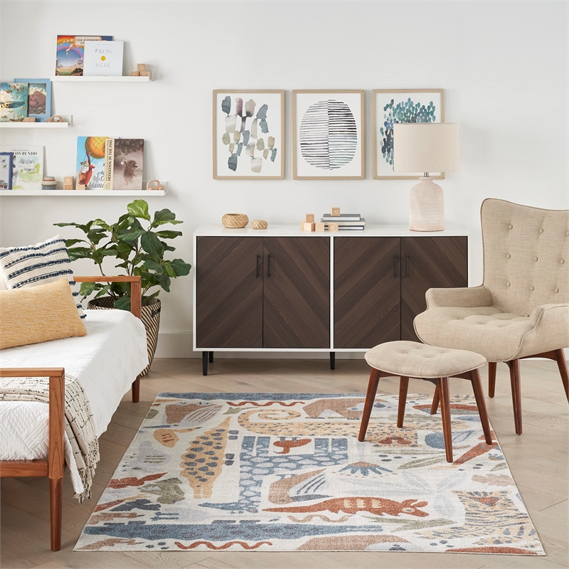 Nourison Home Astra Washables 2' x 3' Ivory   Area Rug