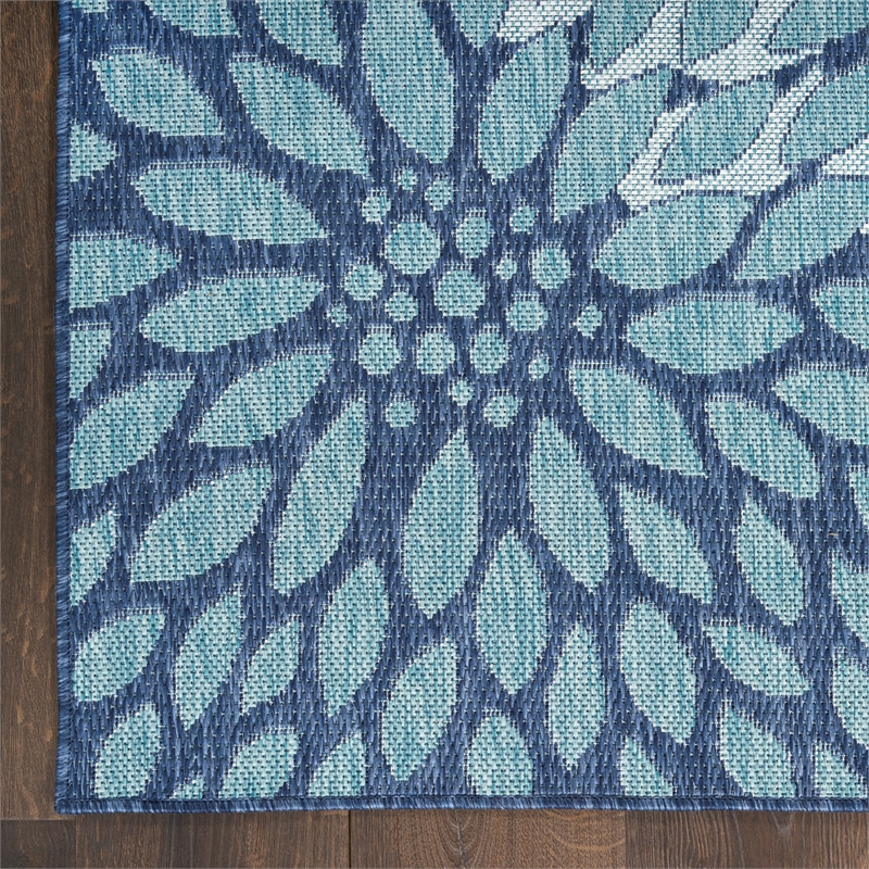 Nourison Home Garden Oasis 8' x 10' Navy   Area Rug