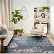 Nourison Home Garden Oasis 8' x 10' Navy   Area Rug