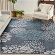 Nourison Home Garden Oasis 8' x 10' Navy   Area Rug