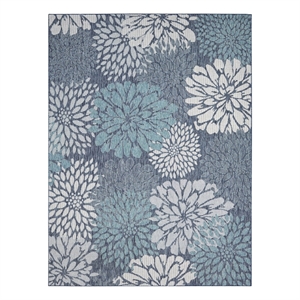 Nourison Home Garden Oasis 8' x 10' Navy   Area Rug