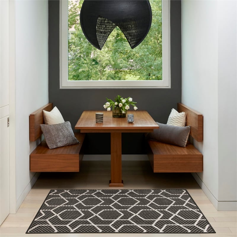 Nourison Home Horizon   3' x 5' Black   Area Rug