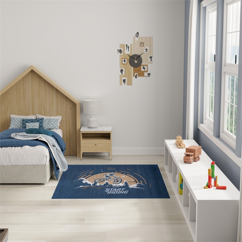 nourison home imagination 7' x 9' blue   area rug