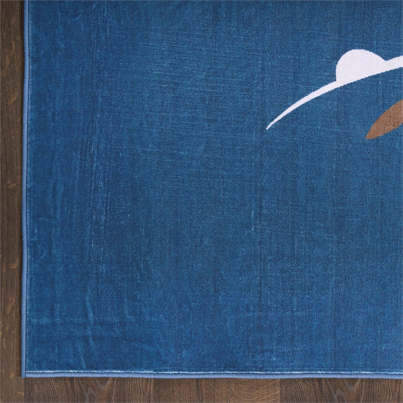nourison home imagination 7' x 9' blue   area rug