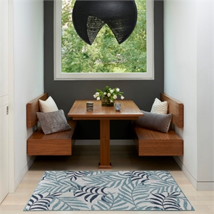 Nourison Home Garden Oasis 2' x 4' Blue   Area Rug