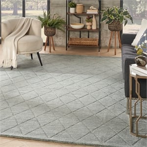Nourison Home Wool Haven 8' x 10' Blue   Area Rug