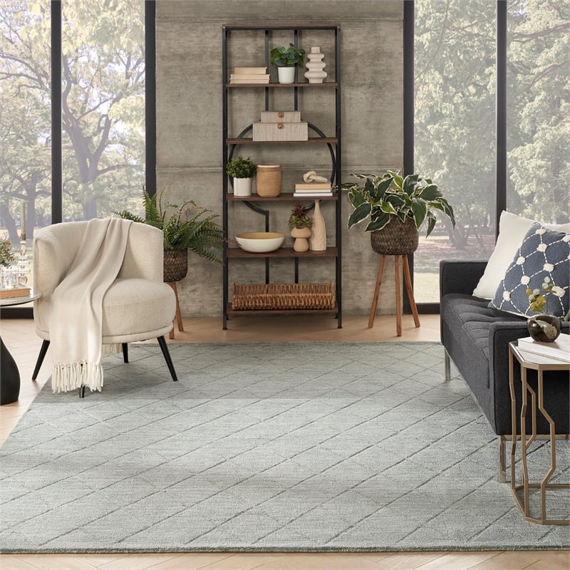 Nourison Home Wool Haven 8' x 10' Blue   Area Rug