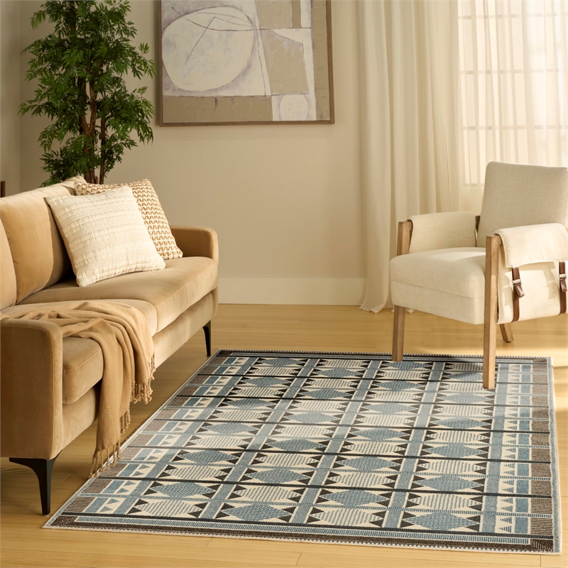 Nourison Home Nordic 5' x 7' Blue   Area Rug