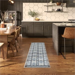 Nourison Home Nordic 6' Runner Blue   Area Rug